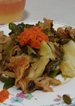 サッコが作る☆野菜炒め人参すりおろし添え-レシピのメイン写真