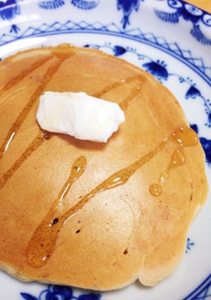 紅茶豆乳で♡メープルくるみホットケーキ-レシピのメイン写真