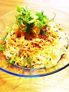 簡単5分!ツナとおろしのぶっかけそうめん-レシピのメイン写真