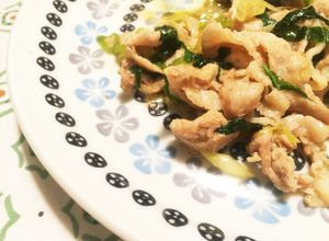 しそ大量消費。しそと豚肉の炒め物-レシピのメイン写真