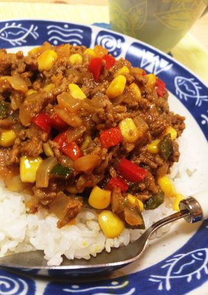 レンジで作る☆簡単夏野菜ドライカレー-レシピのメイン写真