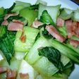 青梗菜とベーコンのさっと炒め
