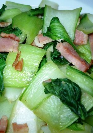 青梗菜とベーコンのさっと炒め-レシピのメイン写真