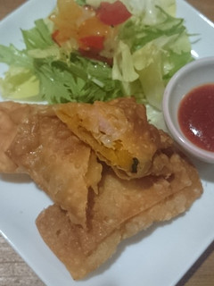 簡単おつまみ⭐かぼちゃの揚げ餃子-レシピのメイン写真