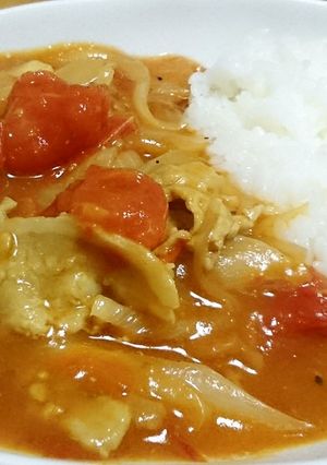 フライパンで作る！ヘルシートマトカレー☆-レシピのメイン写真
