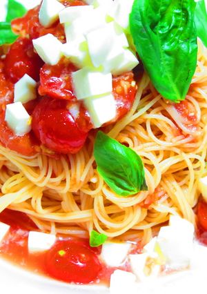 トマトとモッツアレラの冷たいパスタⅡ-レシピのメイン写真
