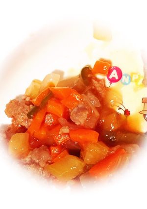 離乳食完了期 大人と同じ材料で酢豚-レシピのメイン写真