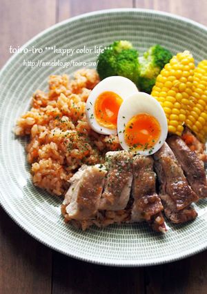 炊飯器de簡単！炊き込みチキンライス-レシピのメイン写真