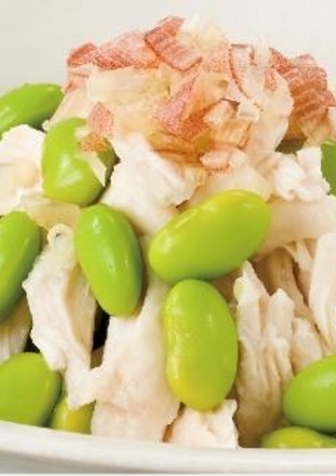 枝豆と鶏ささみのごまだれかけ-レシピのメイン写真