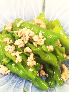 万願寺とうがらしと豚ひき肉の炒め煮-レシピのメイン写真