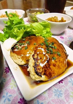 ヘルシー♪　高野豆腐＆豆腐のハンバーグ*-レシピのメイン写真