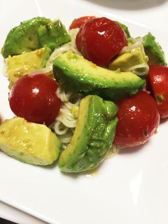 アボカドとトマトの冷製柚子胡椒そうめん-レシピのメイン写真