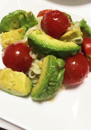アボカドとトマトの冷製柚子胡椒そうめん-レシピのメイン写真