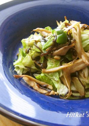 塩昆布で速攻♡キャベツとエリンギ炒め-レシピのメイン写真