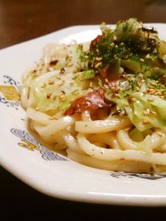 キャベツと塩昆布の焼うどん風-レシピのメイン写真