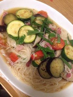 夏野菜の和風コンソメにゅうめん-レシピのメイン写真