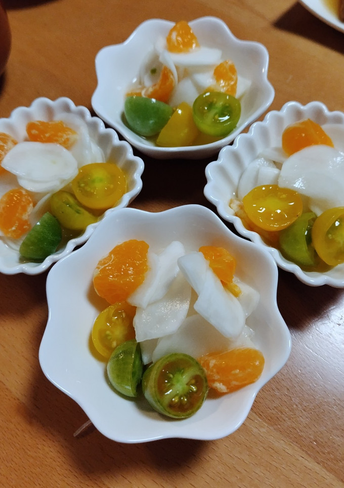 蕪とミニトマトとみかんで酢の物-レシピのメイン写真