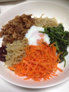 豚こま肉でビビンバ-レシピのメイン写真