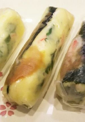 お弁当に☆具材自由な焼き春巻き☆-レシピのメイン写真