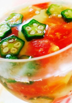 トマトとオクラ♡夏野菜の美味しいジュレ♬-レシピのメイン写真