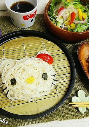 簡単♪キティソーメンキャラごはん-レシピのメイン写真
