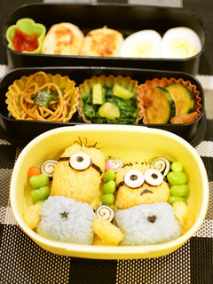 デコふりで簡単♪ミニオン弁当-レシピのメイン写真