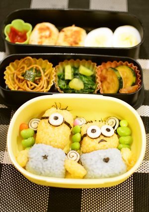 デコふりで簡単♪ミニオン弁当-レシピのメイン写真