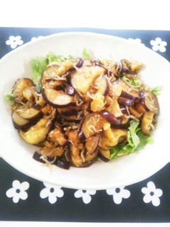 なすとセロリとじゃこのポン酢炒め-レシピのメイン写真