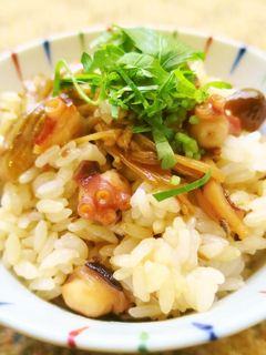 タコとキノコの混ぜごはん-レシピのメイン写真