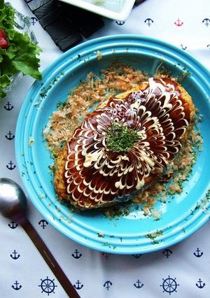 巻かずに簡単☆お好み焼き風オムライス！-レシピのメイン写真
