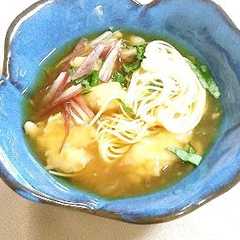 รูปของ 鶏ゴボウすりみの冷あんかけ素麵