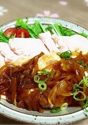 鳥ハム玉葱ソース　【ヨーグルティア】-レシピのメイン写真