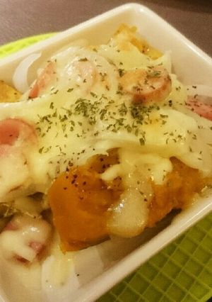 リメイク⭐かぼちゃの煮物チーズグラタン風-レシピのメイン写真