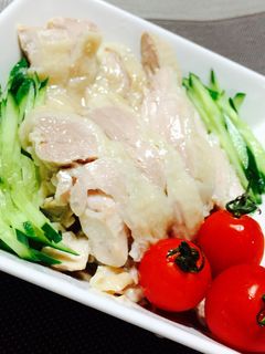 しっとり〜柔らか〜な蒸し鶏♪-レシピのメイン写真