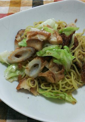ちくわと車麩のジンジャー焼きそば-レシピのメイン写真