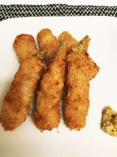 薄切り肉で♪豚肉のアスパラ巻きフライ♡-レシピのメイン写真