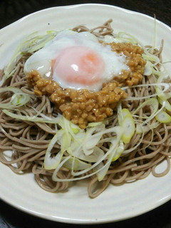 温玉のせ♡冷やし納豆そば-レシピのメイン写真