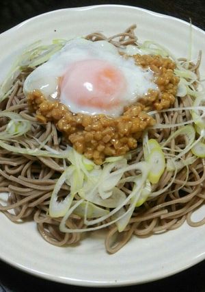 温玉のせ♡冷やし納豆そば-レシピのメイン写真