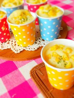 レンジで3分♪簡単とうもろこしケーキ-レシピのメイン写真