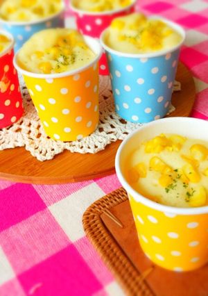 レンジで3分♪簡単とうもろこしケーキ-レシピのメイン写真