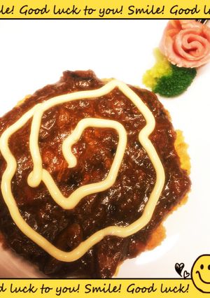 糖質制限高野豆腐パンケーキのカレー添え♪-レシピのメイン写真