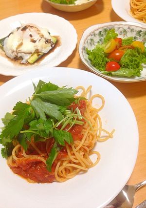 トマトソースのスパゲッティ-レシピのメイン写真