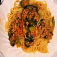 簡単☆夏野菜のミートソース風パスタ