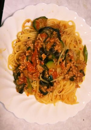 簡単☆夏野菜のミートソース風パスタ-レシピのメイン写真