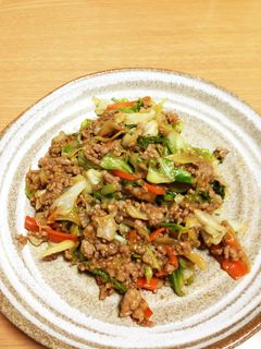 【食欲全開!】キャベツとひき肉のみそ炒め-レシピのメイン写真