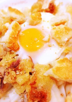 塩煎餅好きのトッピングの冷やしうどん-レシピのメイン写真