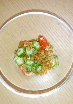 かんたん☆オクラ納豆のボリュームサラダ-レシピのメイン写真