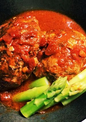 野菜たっくさん！豆腐入り煮込みハンバーグ-レシピのメイン写真