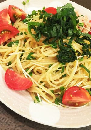 ツナと大葉の冷製パスタ-レシピのメイン写真
