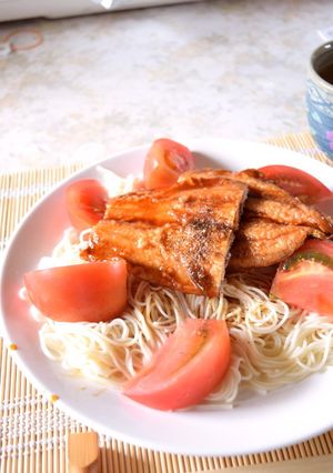 土用の丑の日はサンマのかば焼きでそうめん-レシピのメイン写真